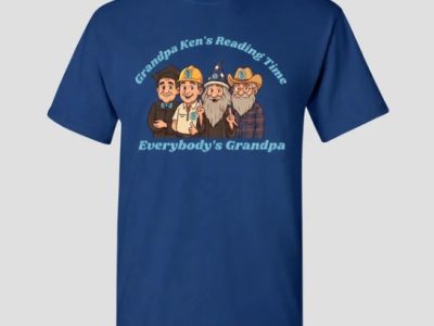 Buy Grandpa Ken’s T Shirt and Share the Storytime Spirit