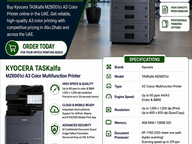 Buy Kyocera TASKalfa MZ6001ci A3 Color Printer