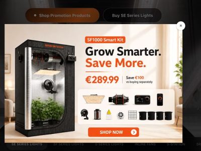 Grow Smarter and Save More – Bis zu 40% Rabatt bei Spider Farmer EU.