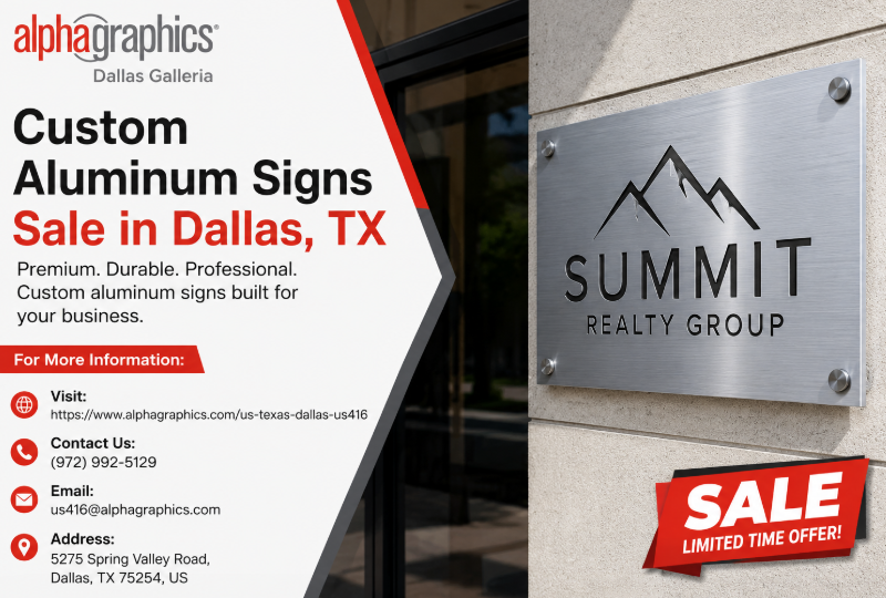 Custom Aluminum Signs Sale in Dallas, TX
