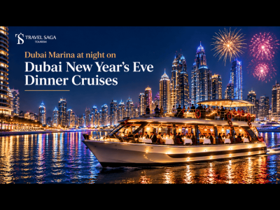 Dubai Marina at night on Dubai New Year’s Eve Dinner Cruises