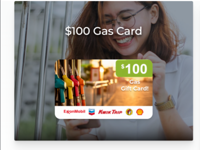 Get $100 on a Gas Gift Card!
