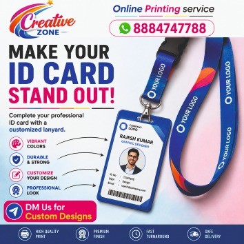 Creative Zone ID Card for Companies Schools Colleges Hospitals Events 645
