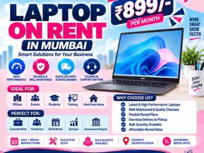 💻 Laptop on Rent in Mumbai Starting @ ₹899/- | Vashi, Belapur, Navi Mumbai & Thane