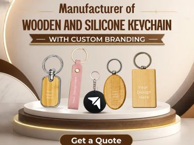 Manufacturer of Wooden and Silicone Keychain with Custom Branding