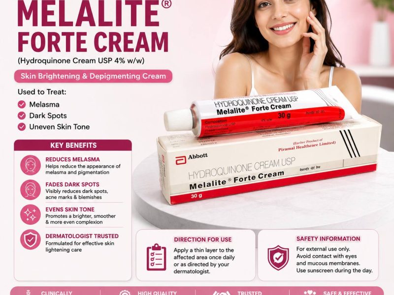 Melalite Forte Cream 4% (Hydroquinone) 30gm | Melasma & Dark Spots | Online Generic Medicine