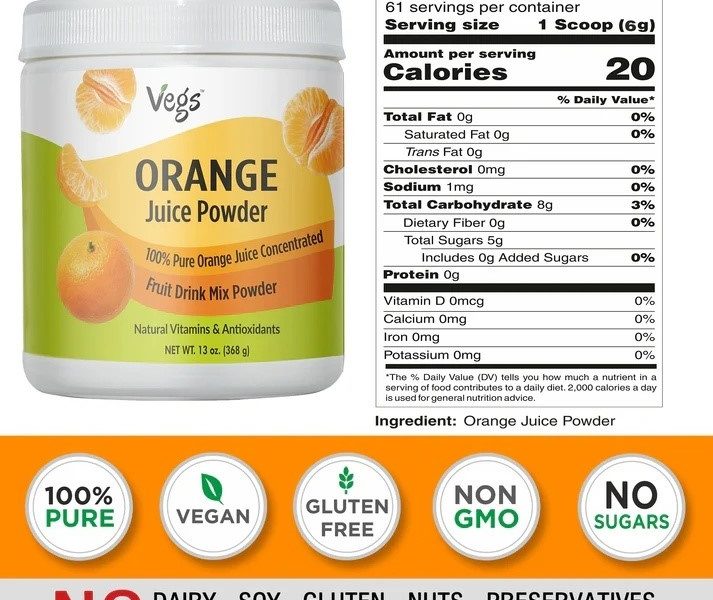Buy Orange Juice Powder Today – Save 20% + Get Free Shipping Over $50