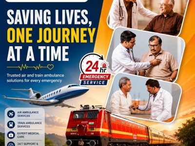 Panchmukhi Low Cost Train Ambulance from Kolkata- continuous care and monitoring