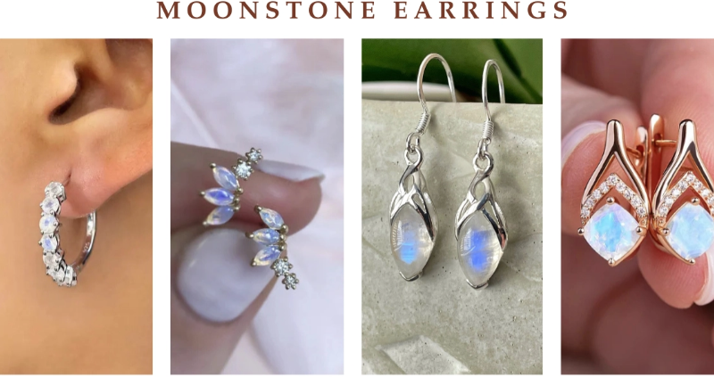 Buy Moonstone Earrings for Women in USA