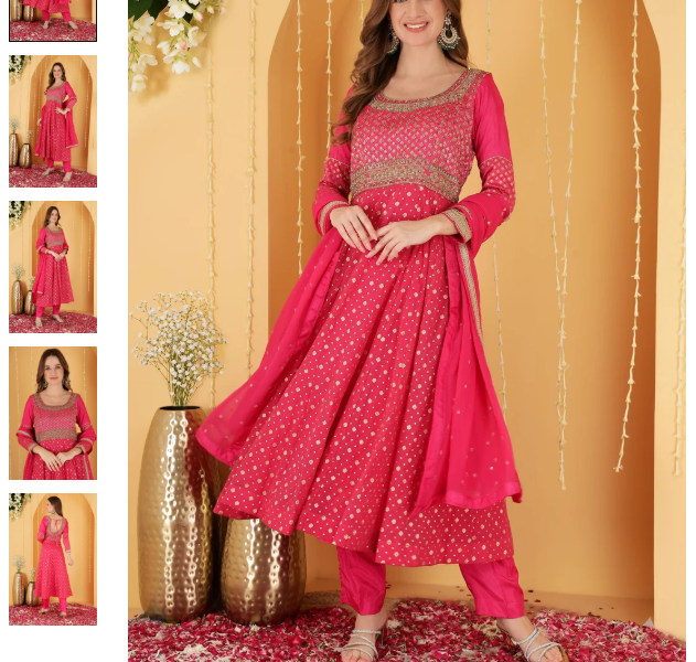 Discover Premium Designer Anarkali Suit Online Best Price from Milu Madan