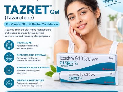 Tazret Gel (Tazarotene): Acne & Psoriasis Skin Care | Online Generic Medicine