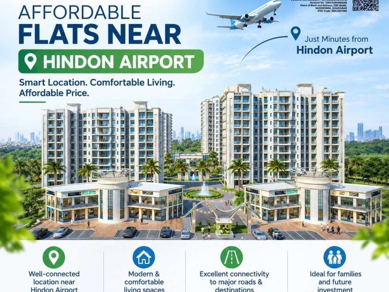 Affordable Flats Near Hindon Airport for Comfortable Living