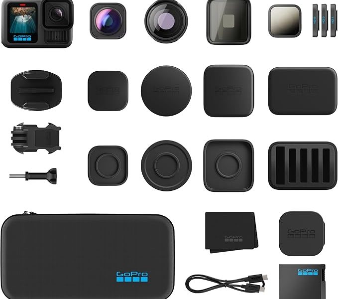 GoPro HERO13 Black + HB Series Lens Collection: Includes Macro, Ultra Wide Angle, 4 ND Filters, Anamorphic and Premium Case