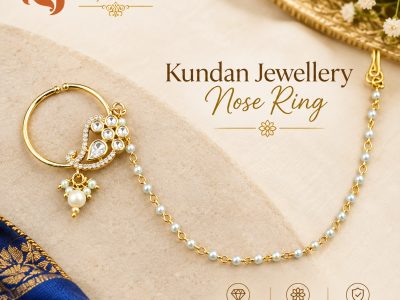 Kundan Jewellery Nose Ring – Traditional & Elegant Designs | Kanhai Jewels