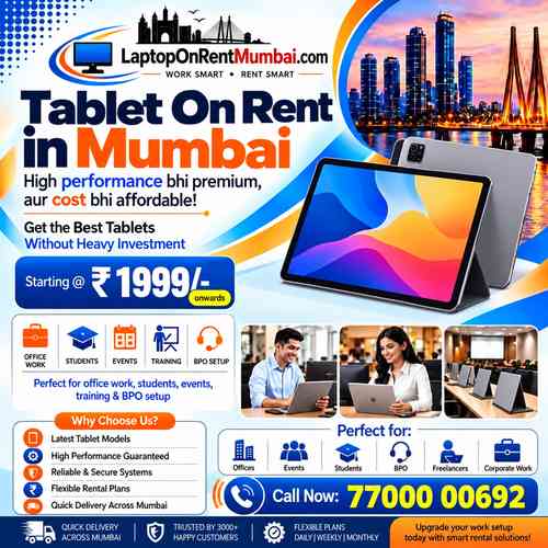 📱 Tablet On Rent in Mumbai Starting @ ₹299/-