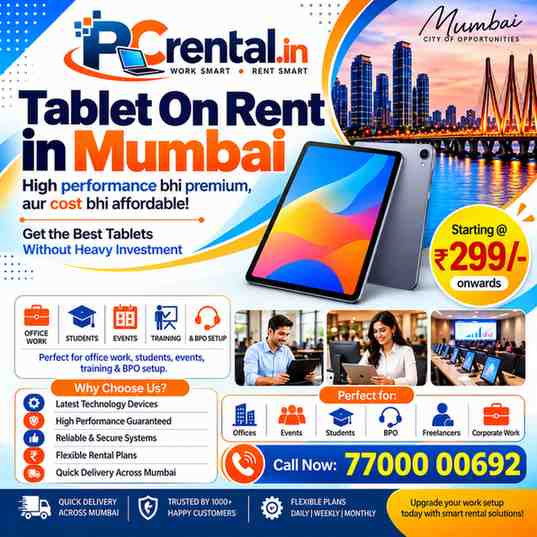 📱 Tablet On Rent in Mumbai Starting @ ₹299/-