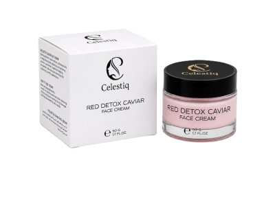Red Detox Caviar Face Cream: Luxury Caviar Anti Aging Cream by Celestiq Beauty
