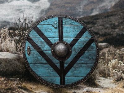 Lagertha Shieldmaiden Viking Shield, Plank Blue 24 Inches For Sale – Collectible Gift Items