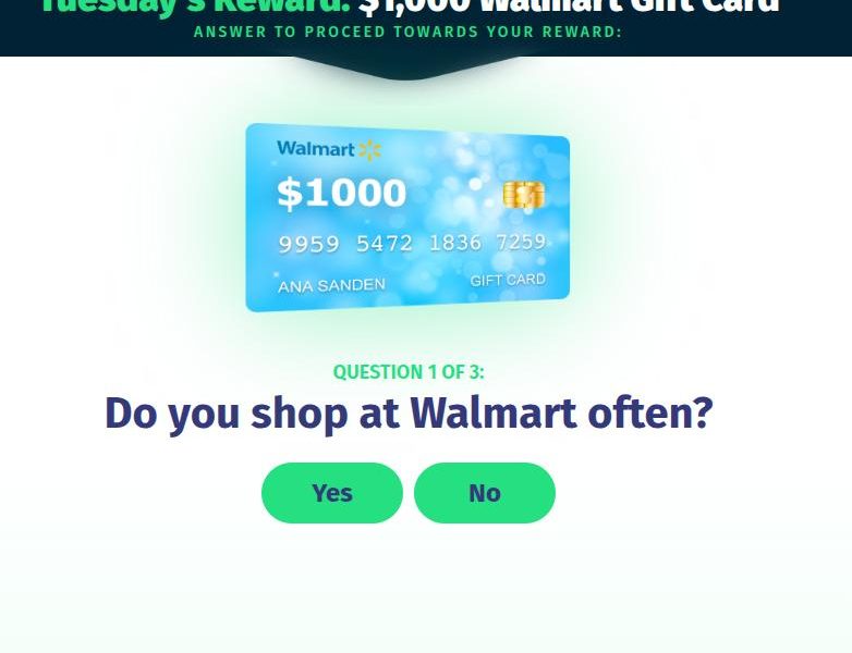 Enter for a Chance to Win a $1000 Walmart Gift Card