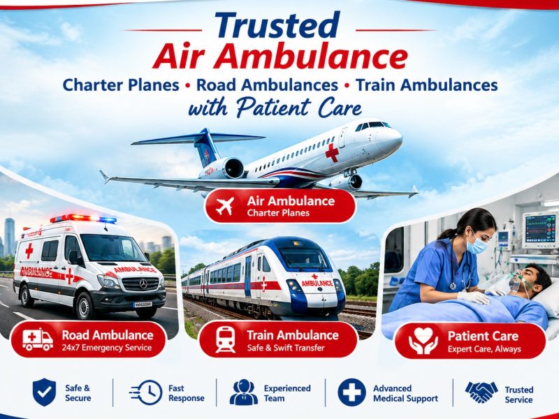 Panchmukhi ICU Air Ambulance in Delhi- Reliable Medical Transport Service with suitable amenities