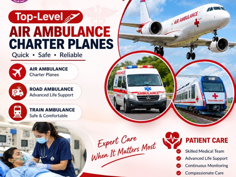 Panchmukhi Emergency Air Ambulance in Ranchi- Critical Patient Transport without Complexities