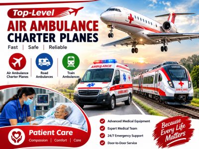 Panchmukhi Emergency Air Ambulance in Bangalore- Emergency Air Transport arranged safely