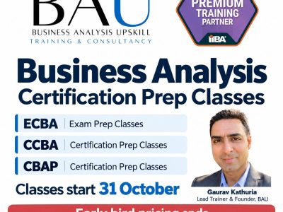 ECBA, CCBA & CBAP Certification Courses – October 2026