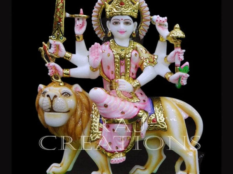 Customised Maa Durga Marble Statue for Home Temple