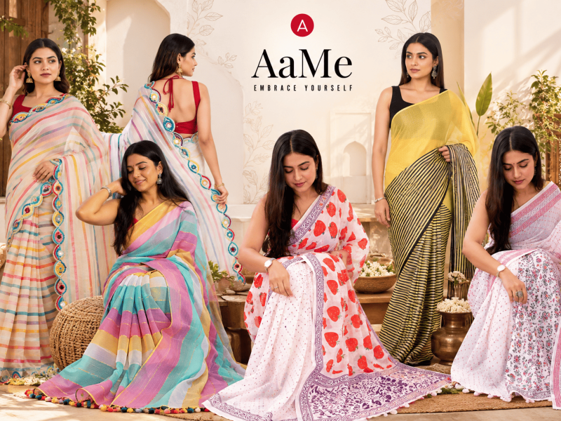 Shop Latest Mulmul Cotton Sarees Online | Handcrafted Elegance by ShopAaMe