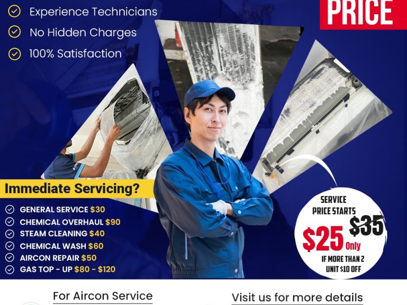 Aircon servicing price Singapore