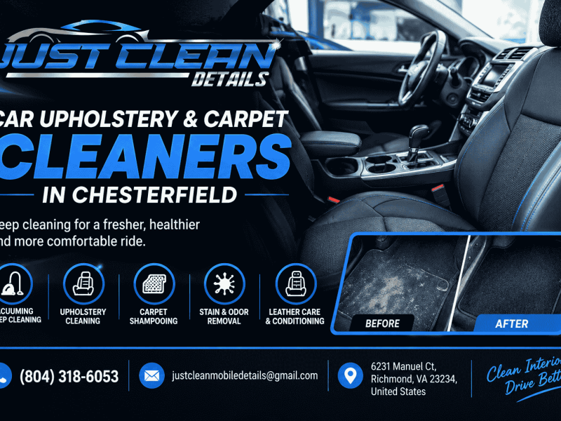 Professional Car Upholstery & Carpet Cleaning in Chesterfield