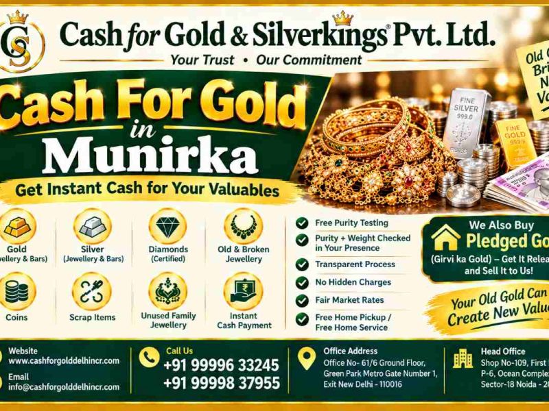 Cash For Gold in Munirka with Quick and Easy Payment