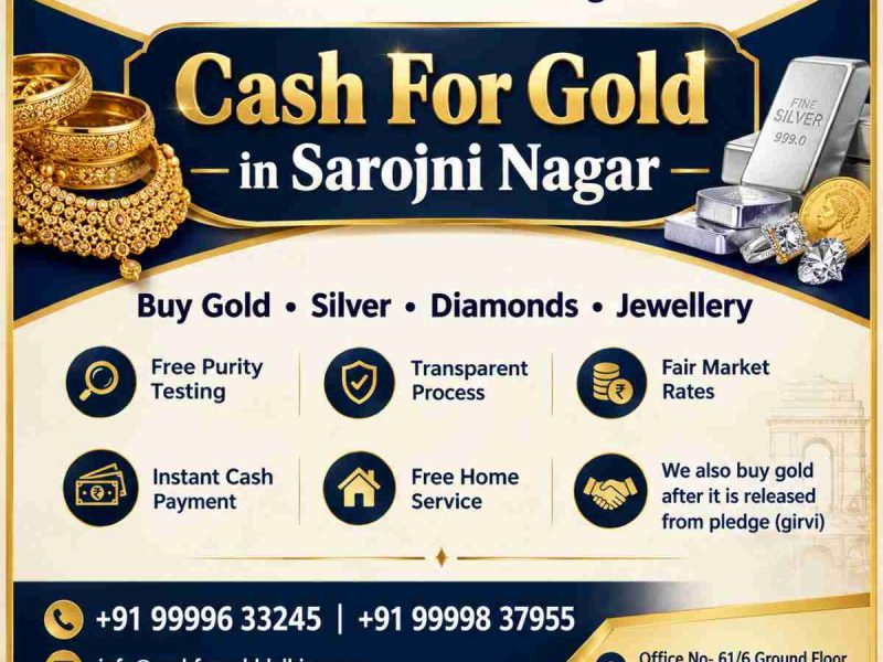 Cash For Gold in Sarojni Nagar with Quick Payment