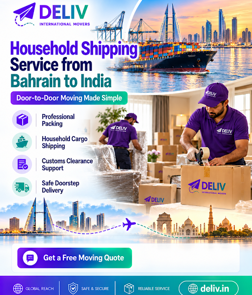 Household Shipping Service from Bahrain to India