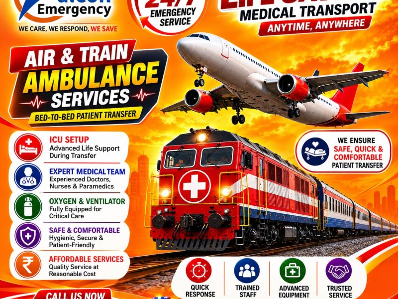 Falcon Emergency Hi Tech Train Ambulance in Ranchi- proper safety over longer distance
