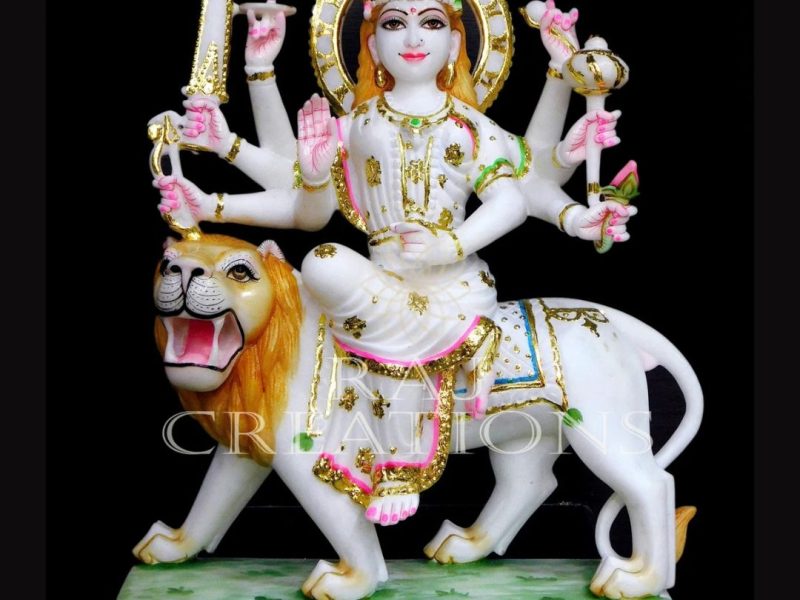 Customised Maa Durga Marble Statue for Home Temple