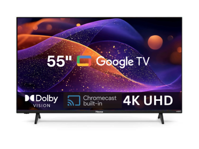 Haves 55-Inch 4K UHD Google TV Frameless with Voice Remote.