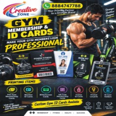 Gym Membership Cards | Banners | Brochures | Flyers | Visiting Cards | 667