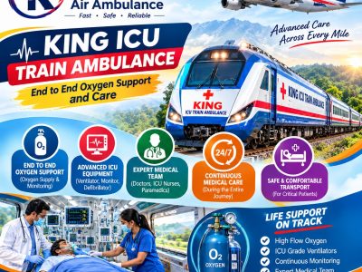 King ICU Train Ambulance in Kolkata- safer Transfer by Train