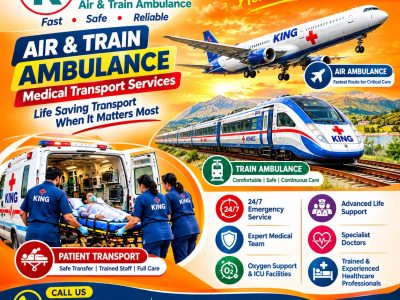 King ICU Train Ambulance from Jamshedpur- Trusted Train Ambulance Service