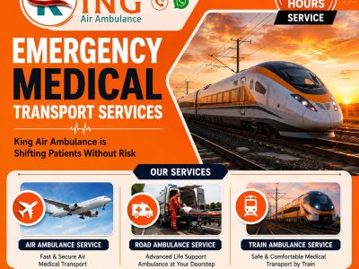 King Low Cost Train Ambulance in Indore- Specialized transfer at lower price