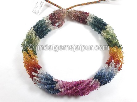 Multi Sapphire Faceted Drop Shape Beads for Premium Jewellery Making
