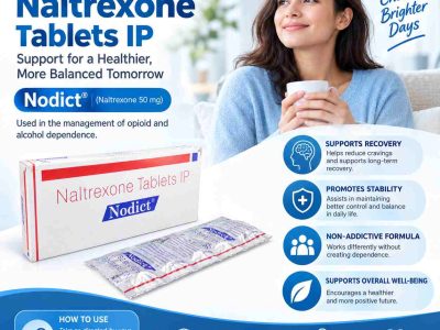 Nodict Tablet (Naltrexone) for Opioid & Alcohol Dependence | Online Generic Medicine