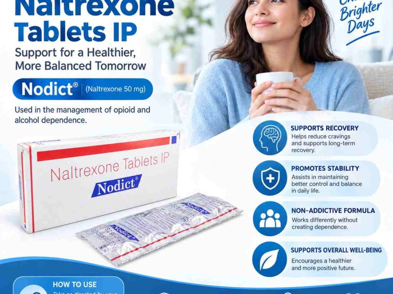 Nodict Tablet (Naltrexone) for Opioid & Alcohol Dependence | Online Generic Medicine