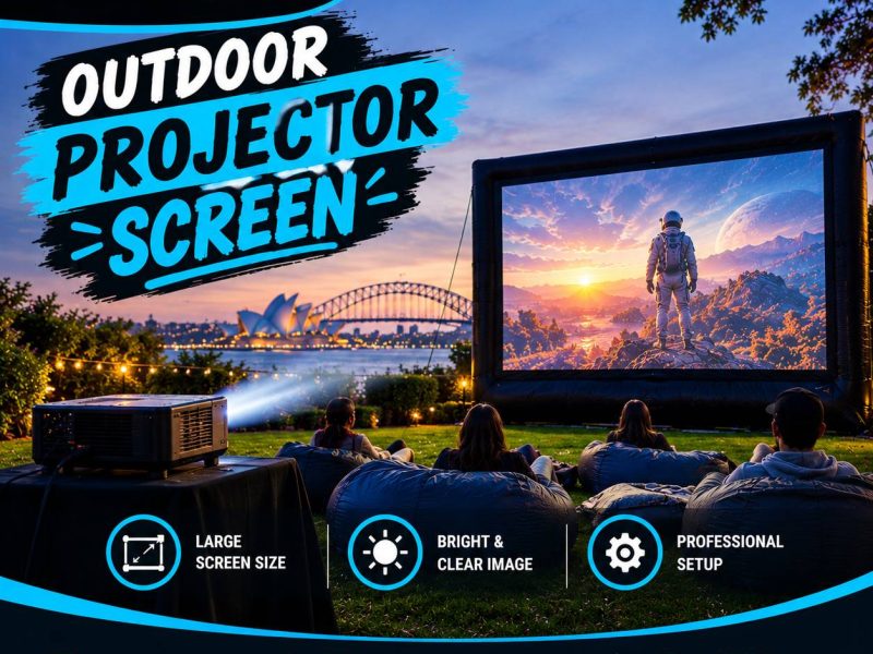 Outdoor Projector Screen for Backyard Movies and Sydney Events