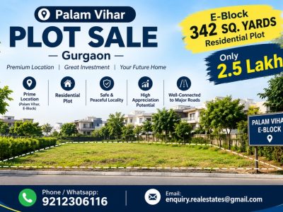 342 Sq. Yards Residential Plot for Sale in Palam Vihar, Gurgaon | 9212306116