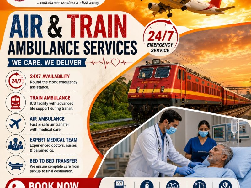 Panchmukhi ICU Train Ambulance in Raipur - Interstate Medical Transfer with Safety