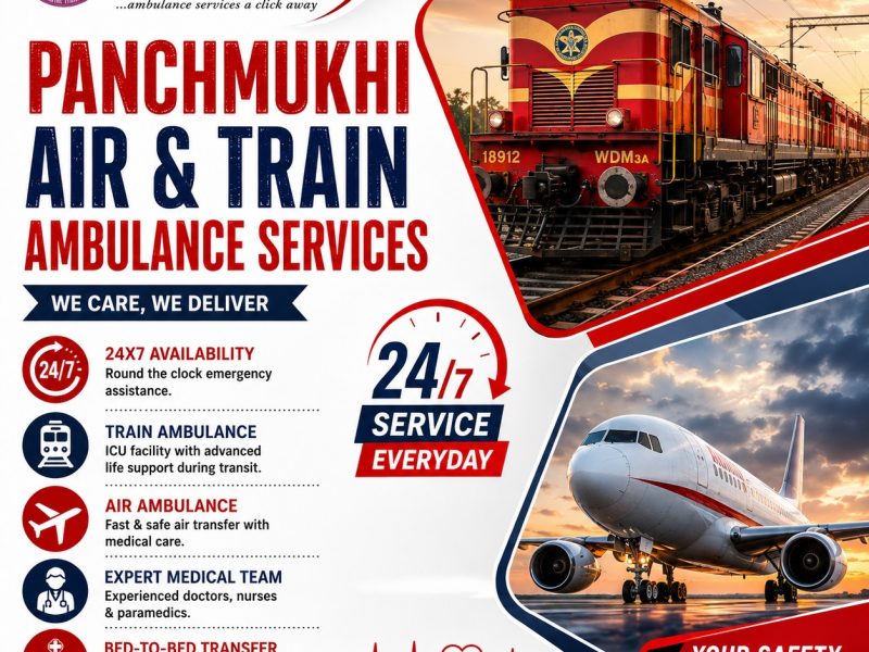 Panchmukhi Train Ambulance from Lucknow- associated with immediate response
