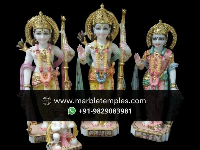 Buy Ram Darbar Marble Statue for Temple and Home Worship