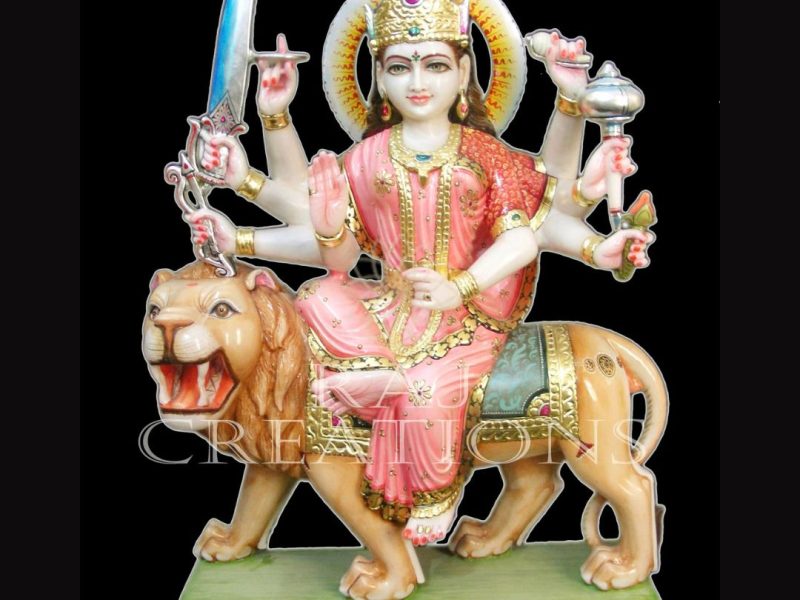 Customised Maa Durga Marble Statue for Home Temple